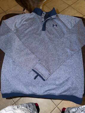 Under Armour Navy Heather Quarter-Snap Pullover